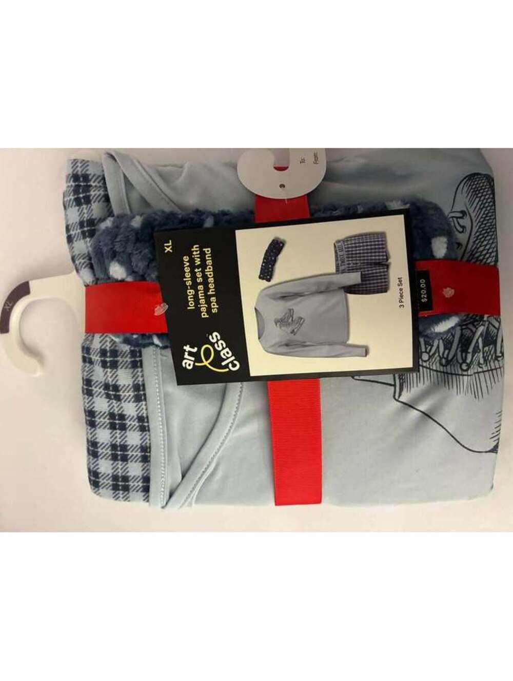 Art Class XL 3 Piece Pajama Set with Spa Headband